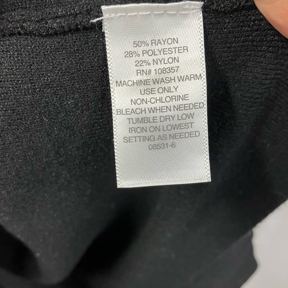 Liz Claiborne Open Front Long Cardigan Colorblock Womens SZ SM black & grey NWT - Picture 7 of 10